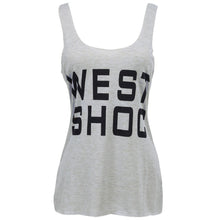 Letters Printed Crop Top Sleeveless O-Neck Leisure Top Vest Cotton Blend Cropped Blusa Tank Top 1STL ELY