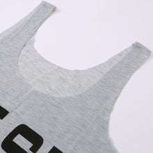 Letters Printed Crop Top Sleeveless O-Neck Leisure Top Vest Cotton Blend Cropped Blusa Tank Top 1STL ELY