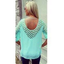 Loose Chiffon Women Blouses Tops Half Sleeve Shirt Casual Blusas Shirt Women Candy Color Blusa Feminino Camisa Feminina ELY