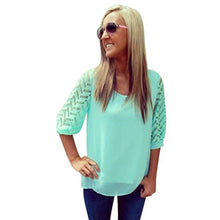 Loose Chiffon Women Blouses Tops Half Sleeve Shirt Casual Blusas Shirt Women Candy Color Blusa Feminino Camisa Feminina ELY