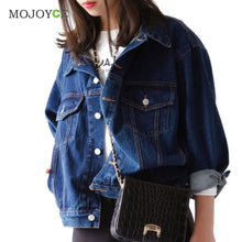 Loose Denim Jacket Casual Long Sleeve Pockets Outerwear Women Jacket Jean Coat Plus Size Jean Jacket Women Outerwear ELY