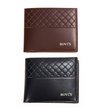 Men PU Leather Wallet Card Clutch Cente Bifold Wallet Mens Card Holder Plaid Design Purses Pockets 1STL ELY