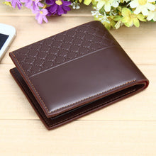 Men PU Leather Wallet Card Clutch Cente Bifold Wallet Mens Card Holder Plaid Design Purses Pockets 1STL ELY