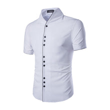 Men Shirt Luxury Casual Stylish Slim Fit Short Sleeve Shirt Dress Camisa Brand Clothing Blusas Mens Clothing ELY
