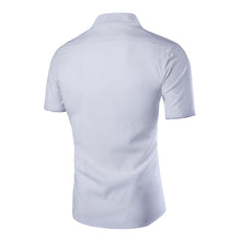 Men Shirt Luxury Casual Stylish Slim Fit Short Sleeve Shirt Dress Camisa Brand Clothing Blusas Mens Clothing ELY