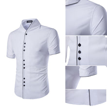 Men Shirt Luxury Casual Stylish Slim Fit Short Sleeve Shirt Dress Camisa Brand Clothing Blusas Mens Clothing ELY