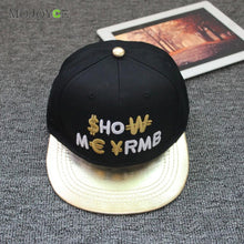 Men Women Strapback Snapback Baseball Cap Gold/Silver Letters Adjustable Hat PU Leather Cotton Bboy Fitted Cap ELY
