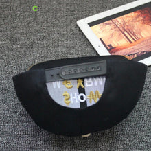 Men Women Strapback Snapback Baseball Cap Gold/Silver Letters Adjustable Hat PU Leather Cotton Bboy Fitted Cap ELY