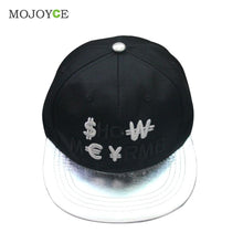 Men Women Strapback Snapback Baseball Cap Gold/Silver Letters Adjustable Hat PU Leather Cotton Bboy Fitted Cap ELY