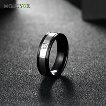 Men's Ring Simple 18K Gold-Plated Titanium Steel Rings ELY