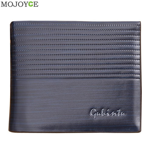 Men's Vintage Faux Leather Bifold Purse ID Card Holder Clutch Wallet Pockets Famous Brand Wallets for Men Clutch ELY