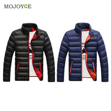 Men's Duck Down Jacket Coat Slim Short Parkas Warm Cotton Coat Thicken Jacket Plus Size Down Coat ELY