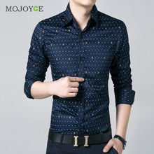 Mens Luxury Business Dress Shirt Slim Fit Long Sleeve Casual Shirt Cotton Dress Shirt Plus Size Work Wear ELY