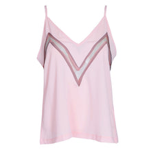 Net Yarn Crop Top Splicing Suspenders V-Neck Loose Camis Patchwork Vest Blusa Chiffon Tank Tops Crops for ELY