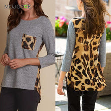 Leopard Printed Women Tops Long Sleeve T Shirt Women Tee Shirt Tops Blusa camisas femininas 1STL ELY