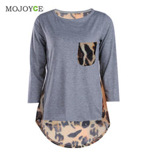 Leopard Printed Women Tops Long Sleeve T Shirt Women Tee Shirt Tops Blusa camisas femininas 1STL ELY
