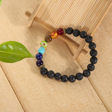 Multicolor Lava Rock Beads String Stretchy Bracelet Beaded Bracelet Bangle 1STL ELY