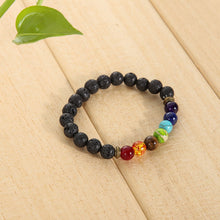 Multicolor Lava Rock Beads String Stretchy Bracelet Beaded Bracelet Bangle 1STL ELY