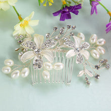 Wedding Flower Party Bridal Hairwear Tiara Crystal Flower Party Bridal Hair Jewelry Hair Combs Tiara 1STL ELY