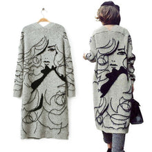 Women's Long Knitted Cardigan Loose Casual Sweater Lady Jacket Coat ELY