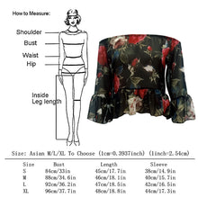 Off Shoulder Floral Print Women Blouses Tops Long Sleeve Chiffon Shirt Women Blusa Plus Size blusas femininas ELY