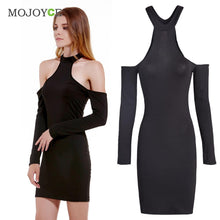 Off Shoulder Women Dress Vestido Long Sleeve Bodycon Bandage Cotton Blend Party Club Sexy Dress Vestido De Festa ELY