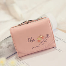 PU Faux Leather Women Small Wallet Letter Print Card Holder Zip Coin Purse Clutch Coins Wallet Purses Pockets1STL ELY