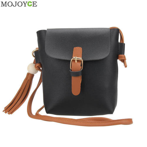PU Leather Barrel Women Bag Tassel Belt Leisure Shoulder Crossbody Bag Tassel Bucket Handbags Tote Satchel Brand Bolsa ELY