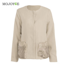Parka Long Sleeve Coat Women Overcoat Double-faced Woolen Wool Coat Wnter Jacket Women Fur Pocket Decorative ELY