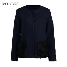 Parka Long Sleeve Coat Women Overcoat Double-faced Woolen Wool Coat Wnter Jacket Women Fur Pocket Decorative ELY