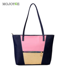 Patchworking PU Women Bag Shoulder Tote Big bags handbagsWomen Leather Handbags Women Famous Brands Bolsa Feminina ELY
