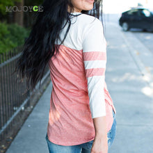 Pink Slit T Shirt Women Loose Long Sleeve Women Tops Plus Size Blusa camisas femininas camisetas mujer ELY