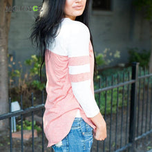 Pink Slit T Shirt Women Loose Long Sleeve Women Tops Plus Size Blusa camisas femininas camisetas mujer ELY