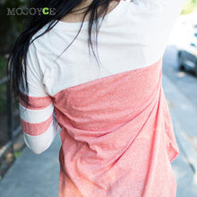 Pink Slit T Shirt Women Loose Long Sleeve Women Tops Plus Size Blusa camisas femininas camisetas mujer ELY