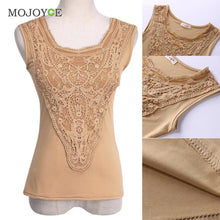 Plus Size Crop Tops Lace Splice Slim Vest Sleeveless Tank Tops 1STL ELY
