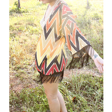 Printed Cardigan Tassel Fringe Kimono Cardigan Women Long Printed Shirts Chiffon Kimono Women Blouses Blusa Feminino ELY