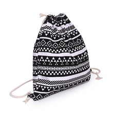 Printing Canvas Drawstring Backpack Vintage College Students School Bagpack Girls Mochila Feminina Bag 1STL ELY