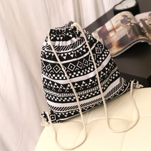 Printing Canvas Drawstring Backpack Vintage College Students School Bagpack Girls Mochila Feminina Bag 1STL ELY