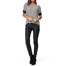 Pure Color Loose T-Shirt Women Leisure O-Neck Blusa Cropped Camiseta Feminina Tee Shirt Femme Women Tops 1STL ELY