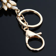 Rhinestone Swan Keychain Keyring Crystal Animal Metal Key Chain Ring for Women Gift Bag Charm Pendant Jewelry 1STL ELY