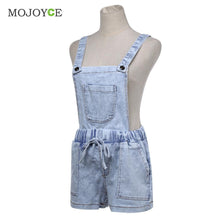 Ripped Denim Jumpsuit Women Hole Jeans Shorts Playsuit Casual Overall Romper Bodysuit Combinaison Short Femme 1STL ELY
