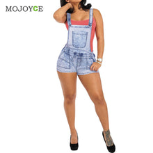 Ripped Denim Jumpsuit Women Hole Jeans Shorts Playsuit Casual Overall Romper Bodysuit Combinaison Short Femme 1STL ELY