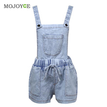 Ripped Denim Jumpsuit Women Hole Jeans Shorts Playsuit Casual Overall Romper Bodysuit Combinaison Short Femme 1STL ELY
