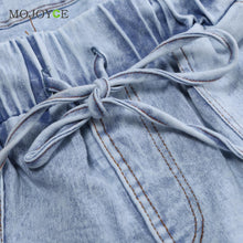 Ripped Denim Jumpsuit Women Hole Jeans Shorts Playsuit Casual Overall Romper Bodysuit Combinaison Short Femme 1STL ELY