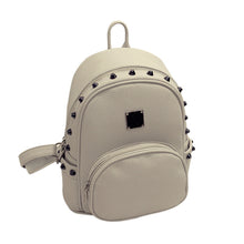 Rivet PU Leather Backpack Women Girl School Backpack Women Travel Small Bag Satchel Rucksack Mochilas Feminina ELY