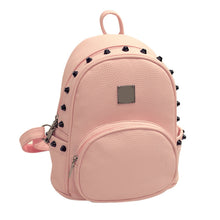 Rivet PU Leather Backpack Women Girl School Backpack Women Travel Small Bag Satchel Rucksack Mochilas Feminina ELY