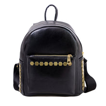 Rivet Women Bags Black PU Leather Backpack Mochila Feminina Girl School Shoulder Bag Satchel Bolsa Feminina 1STL ELY