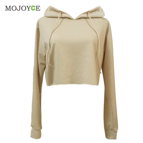 Short Hoodie Sweatshirt Jumper Long Sleeve Crop Top Pullover Tops Hoodies Women Hoodie Sweatshirt Women ELY