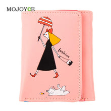 Short Smooth PU Leather Money Purse ID Credit Card Holder Coin Purses Women Cartoon Portfolio Wallet Clutch 1STL ELY