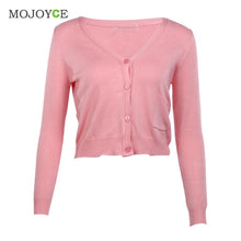 Short Style Thin Knit Cardigan Women Casual Knitted Sweater Long Sleeve Cardigan Coat Jacket Outwear Women Tops ELY